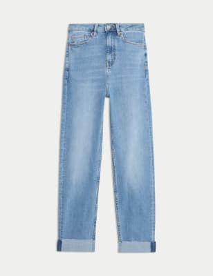 

Womens M&S Collection Harper Supersoft High Waisted Jeans - Light Indigo, Light Indigo