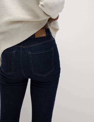 

Womens M&S Collection Superweiche Skinny-Jeans „Ivy“ mit hohem Bund - Indigo Mix, Indigo Mix