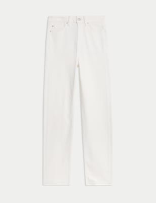 

Womens M&S Collection Sienna Supersoft High Waisted Jeans - Soft White, Soft White