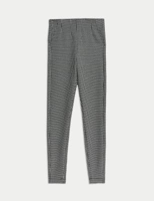 

Womens M&S Collection Magic Shaping Dogtooth Leggings - Black Mix, Black Mix