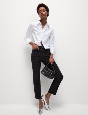 

M&S Collection Jeans slim pesqueros de cintura altaWomens - Black, Black