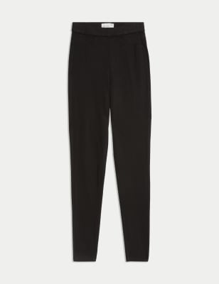 

Womens M&S Collection Bequeme Jeggings mit hohem Bund - Black, Black