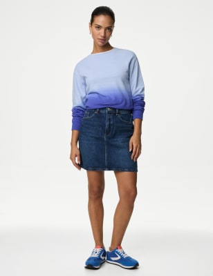

Womens M&S Collection Denim Mini Skirt - Medium Indigo, Medium Indigo