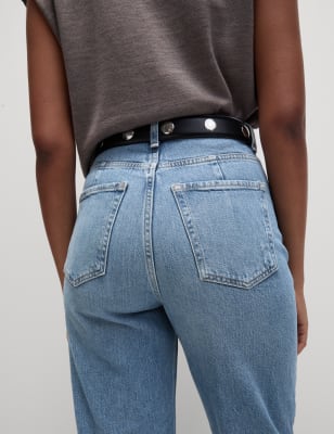 

Womens M&S Collection The Mom Jeans - Indigo, Indigo