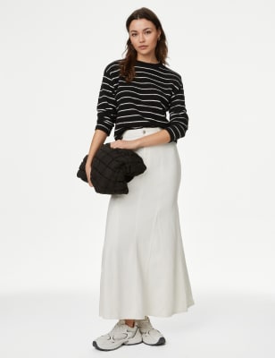 

Womens M&S Collection Denim-Maxi-Rock - Ecru, Ecru