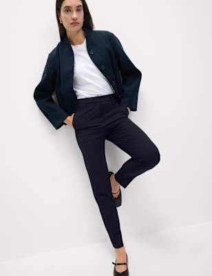 

M&S Collection Pantalón slim al tobillo elásticoWomens - Dark Navy, Dark Navy