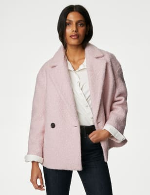 Long pink peacoat online