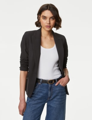 

Womens M&S Collection Slim Single Breasted Blazer - Black, Black