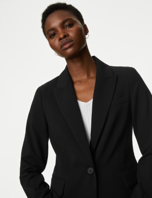 

Womens M&S Collection Petite Slim Single Breasted Blazer - Black, Black