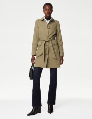 

Womens M&S Collection Stormwear™ Belted Single Breasted Trench Coat - Faded Khaki, Faded Khaki