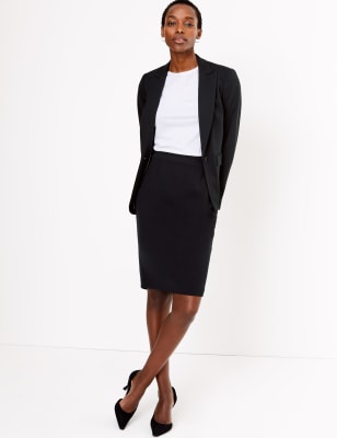 Tailored Pencil Skirt BLACK M S CA