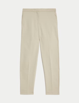 

Womens M&S Collection Cotton Blend Slim Fit Ankle Grazer Trousers - Buff, Buff