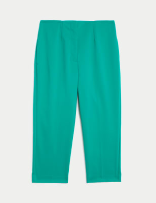 

Womens M&S Collection Cotton Blend Slim Fit Cropped Trousers - Bright Green, Bright Green