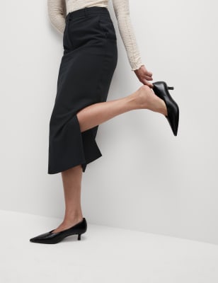 

Womens M&S Collection Schmaler Maxirock mit Seitenschlitz - Black, Black