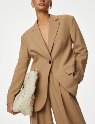 

Womens M&S Collection Relaxed Single Breasted Blazer - Butterscotch, Butterscotch