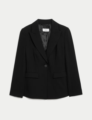 

Womens M&S Collection Tailored Single Breasted Blazer - Black, Black