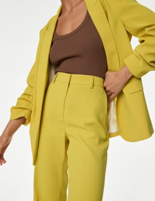 

Womens M&S Collection Blazer mit gerafften Ärmeln - Citrus, Citrus