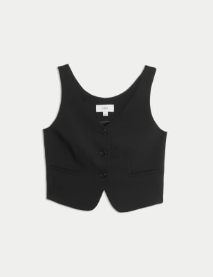 

Womens M&S Collection Tailored Waistcoat - Black, Black