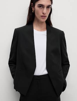 

Womens M&S Collection Collarless Blazer - Black, Black