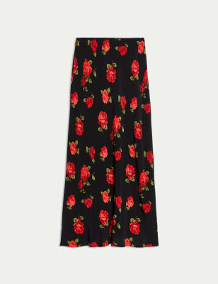 

Womens M&S Collection Maxi-Etuirock mit Blumenmuster - Black Mix, Black Mix