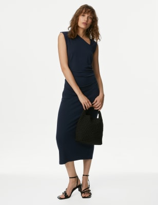 

Womens M&S Collection Jersey Midi Bodycon Dress - Navy, Navy