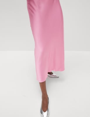 

Womens M&S Collection Satin Slip Skirt - Pink, Pink