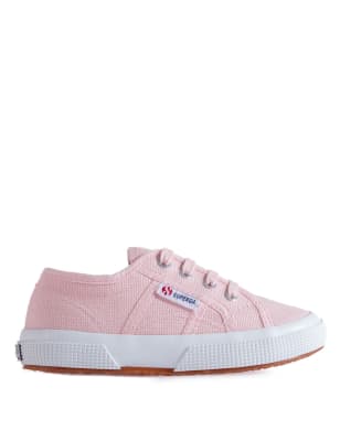 Superga Kids 2750 Jcot Classic Lace Up Trainers ( 10 Small - 3.5 Large) - 12.5S - Navy, White,Pink,N