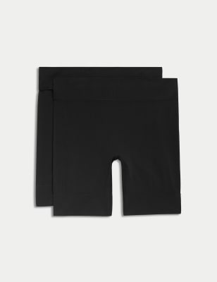 

Womens M&S Collection 2pk Anti-Chafe Shorts - Black, Black