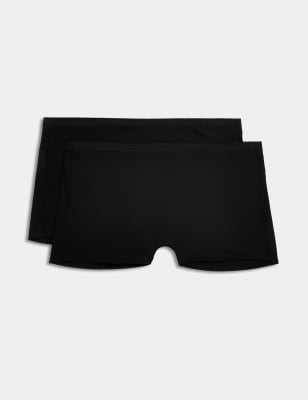 

Womens M&S Collection 2pk Light Control No VPL Shaping Shorts - Black, Black