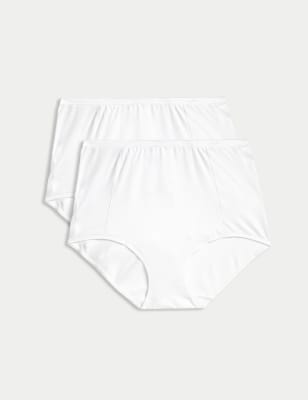 

Womens M&S Collection 2pk Firm Control Full Briefs - White/White, White/White