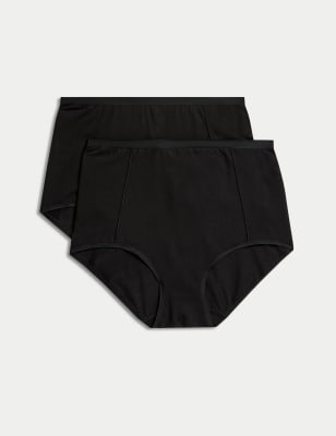 

Womens M&S Collection 2pk Firm Control Full Briefs - Black, Black