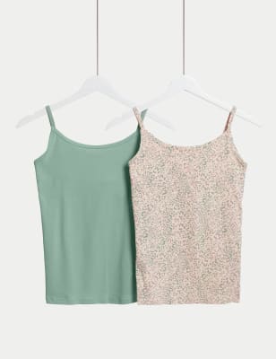 

Womens M&S Collection 2pk Teen Cotton Rich Secret Support™ Vests - Khaki Mix, Khaki Mix