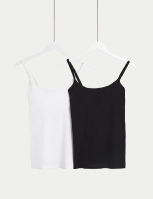 

M&S Collection Pack de 2 camisetas Secret Support™ de algodónWomens - White Mix, White Mix