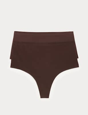 Womens Body by M&S 2 Pack Body Invisibles™ No VPL Shaping Thongs, Zircon