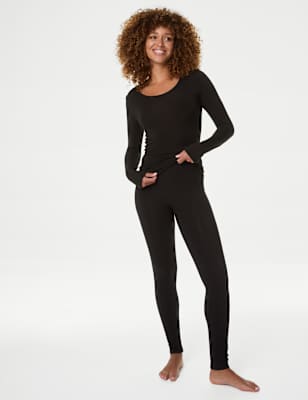 

Womens M&S Collection Heatgen™ Medium Thermal Brushed Leggings, Black