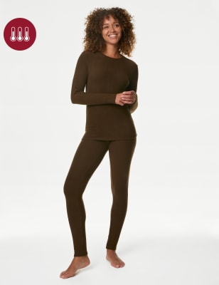 

Womens M&S Collection Heatgen™ Maximum Thermal Fleece Leggings - Dark Chocolate, Dark Chocolate