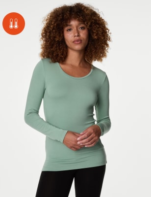 

Womens M&S Collection Heatgen™ Medium Thermal Round Neck Top - Green, Green