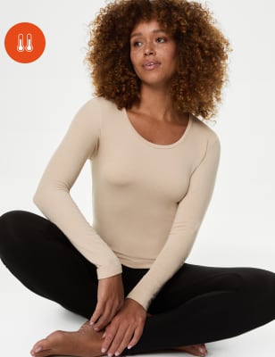 

M&S Collection Camiseta térmica media de escote redondo Heatgen™Womens - Biscuit, Biscuit