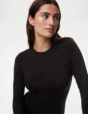 

Womens M&S Collection Heatgen™ Medium Thermal Crew Neck Top - Black, Black