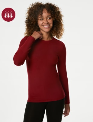 

Womens M&S Collection Heatgen™ Maximum Thermal Fleece Top - Dark Red, Dark Red