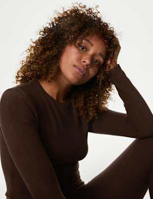 

Womens M&S Collection Heatgen™ Maximum Thermal Fleece Top - Dark Chocolate, Dark Chocolate