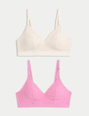 

M&S Collection Pack de 2 sujetadores de lactancia sin aro para copa A-DWomens - Oatmeal Mix, Oatmeal Mix
