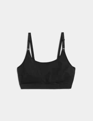 

Womens Pump and Nurse Cotton Rich Bra - Black, Black