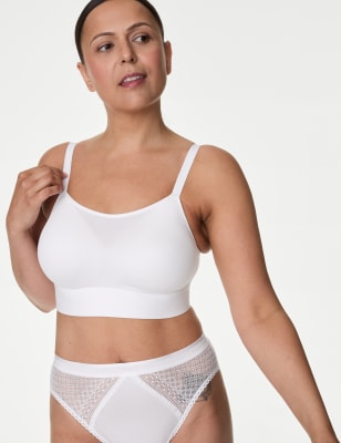 

Womens M&S Collection Cotton Non-Wired Post Surgery Cami Bra A-H - White, White