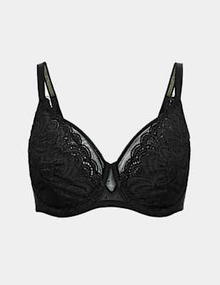 Womens M&S Amelia Lace Natural Lift™ Full Cup Bra A-E, Black