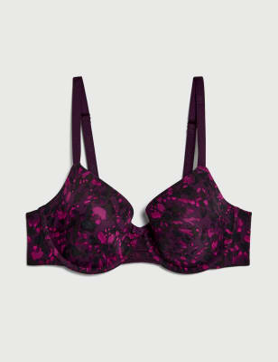 

Womens Body by M&S Flexifit™ Floral Full Cup T-Shirt Bra A-E - Blackcurrant, Blackcurrant