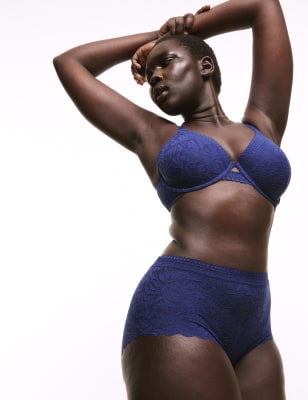 

Womens M&S Collection Flexifit™ Lace Wired Full Cup Bra A-E - Bright Indigo, Bright Indigo