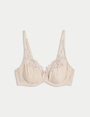 

Womens M&S Collection Amelia Lace Wired Full Cup Bra (A-E) - Opaline, Opaline