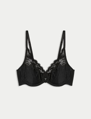 

Womens M&S Collection Amelia Lace Wired Full Cup Bra (A-E) - Black, Black