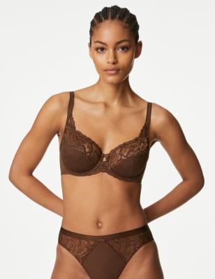 

Womens M&S Collection Wildblooms Wired Full Cup Bra A-E - Rich Quartz, Rich Quartz